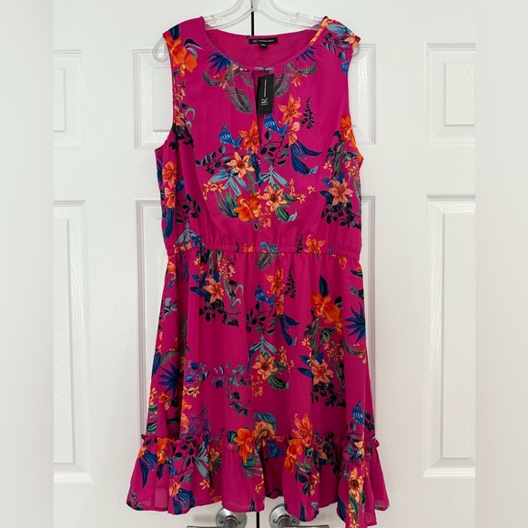 INC International Concepts Dresses & Skirts - INC International Concepts Women’s Floral Pink A-Line Dress